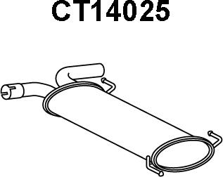 Veneporte CT14025 - Izplūdes gāzu trokšņa slāpētājs (pēdējais) autodraugiem.lv