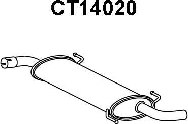 Veneporte CT14020 - Izplūdes gāzu trokšņa slāpētājs (pēdējais) autodraugiem.lv