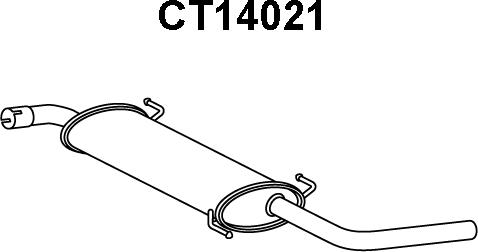 Veneporte CT14021 - Izplūdes gāzu trokšņa slāpētājs (pēdējais) autodraugiem.lv