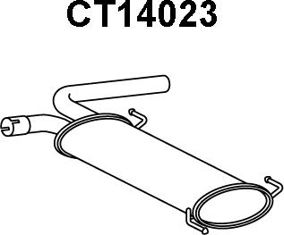 Veneporte CT14023 - Izplūdes gāzu trokšņa slāpētājs (pēdējais) autodraugiem.lv