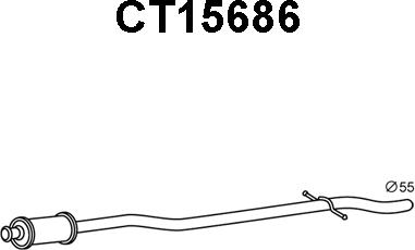 Veneporte CT15686 - Izplūdes gāzu priekšslāpētājs autodraugiem.lv