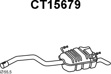 Veneporte CT15679 - Izplūdes gāzu trokšņa slāpētājs (pēdējais) autodraugiem.lv