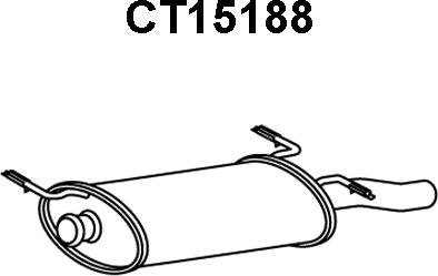 Veneporte CT15188 - Izplūdes gāzu trokšņa slāpētājs (pēdējais) autodraugiem.lv