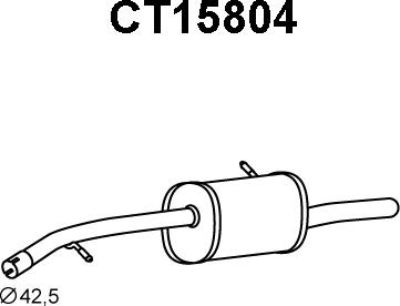 Veneporte CT15804 - Izplūdes gāzu trokšņa slāpētājs (pēdējais) autodraugiem.lv