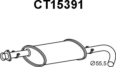 Veneporte CT15391 - Vidējais izpl. gāzu trokšņa slāpētājs autodraugiem.lv