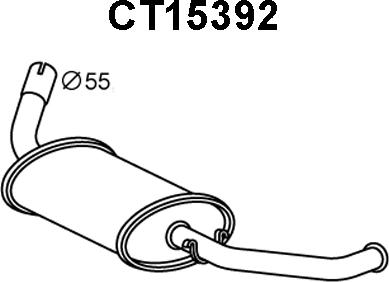 Veneporte CT15392 - Izplūdes gāzu trokšņa slāpētājs (pēdējais) autodraugiem.lv