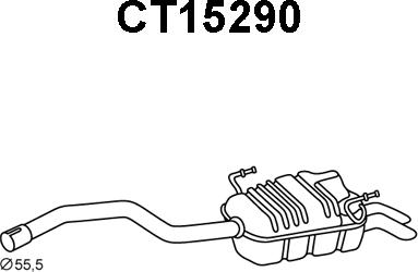 Veneporte CT15290 - Izplūdes gāzu trokšņa slāpētājs (pēdējais) autodraugiem.lv