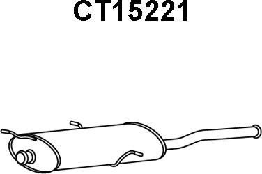 Veneporte CT15221 - Izplūdes gāzu trokšņa slāpētājs (pēdējais) autodraugiem.lv