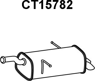 Veneporte CT15782 - Izplūdes gāzu trokšņa slāpētājs (pēdējais) autodraugiem.lv