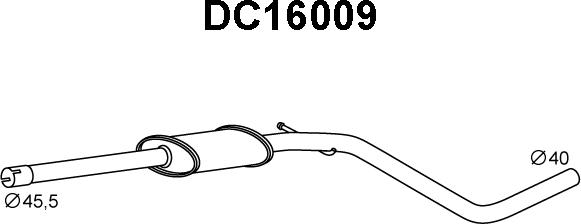 Veneporte DC16009 - Izplūdes gāzu priekšslāpētājs autodraugiem.lv