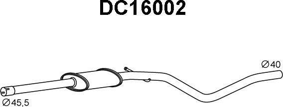 Veneporte DC16002 - Izplūdes gāzu priekšslāpētājs autodraugiem.lv
