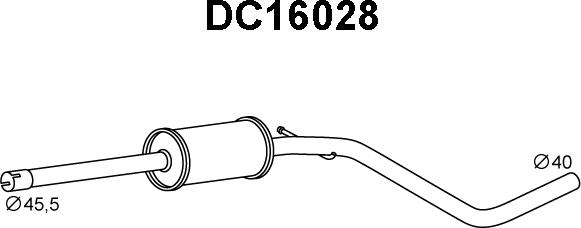 Veneporte DC16028 - Izplūdes gāzu priekšslāpētājs autodraugiem.lv