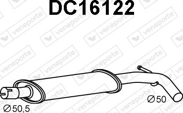 Veneporte DC16122 - Vidējais izpl. gāzu trokšņa slāpētājs autodraugiem.lv