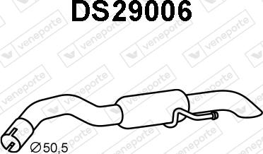 Veneporte DS29006 - Izplūdes gāzu trokšņa slāpētājs (pēdējais) autodraugiem.lv