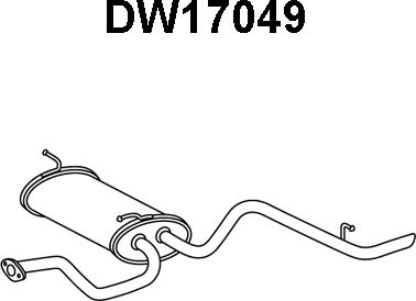 Veneporte DW17049 - Izplūdes gāzu trokšņa slāpētājs (pēdējais) autodraugiem.lv