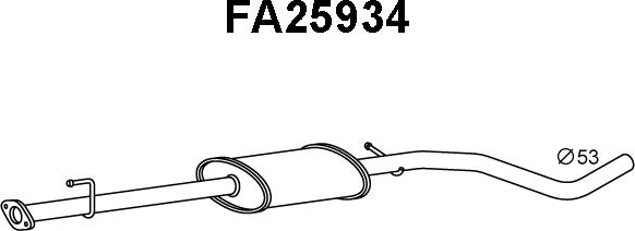 Veneporte FA25934 - Izplūdes gāzu priekšslāpētājs autodraugiem.lv