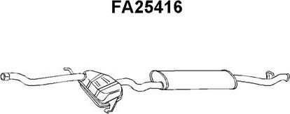 Veneporte FA25416 - Izplūdes gāzu trokšņa slāpētājs (pēdējais) autodraugiem.lv