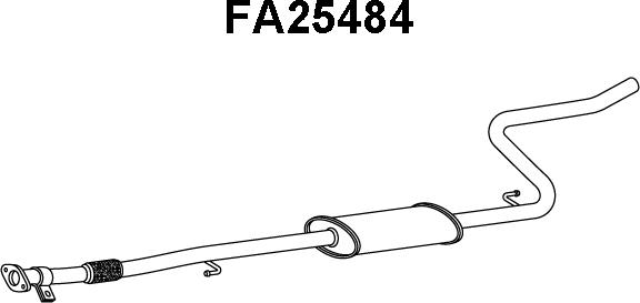 Veneporte FA25484 - Izplūdes gāzu priekšslāpētājs autodraugiem.lv