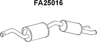Veneporte FA25016 - Izplūdes gāzu trokšņa slāpētājs (pēdējais) autodraugiem.lv