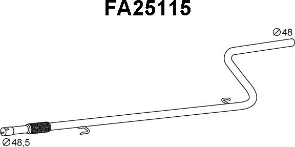 Veneporte FA25115 - Izplūdes caurule autodraugiem.lv