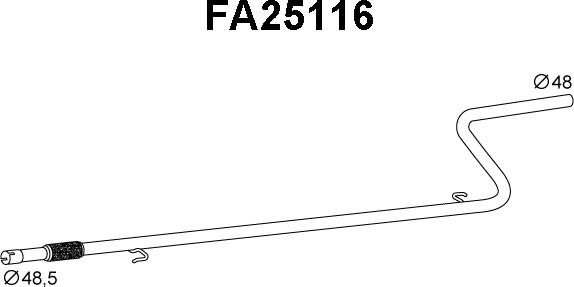 Veneporte FA25116 - Izplūdes caurule autodraugiem.lv