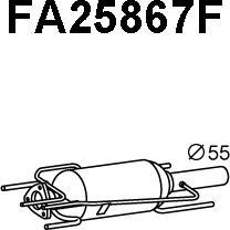 Veneporte FA25867F - Nosēdumu / Daļiņu filtrs, Izplūdes gāzu sistēma autodraugiem.lv