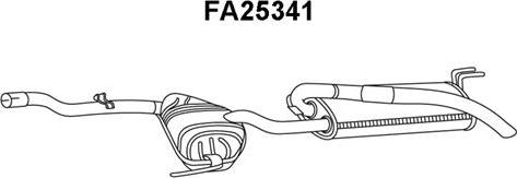 Veneporte FA25341 - Izplūdes gāzu trokšņa slāpētājs (pēdējais) autodraugiem.lv