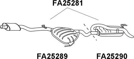 Veneporte FA25290 - Izplūdes gāzu trokšņa slāpētājs (pēdējais) autodraugiem.lv