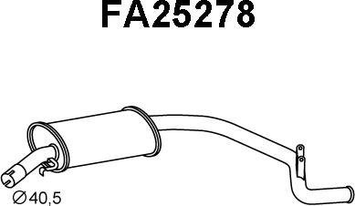 Veneporte FA25278 - Izplūdes gāzu trokšņa slāpētājs (pēdējais) autodraugiem.lv