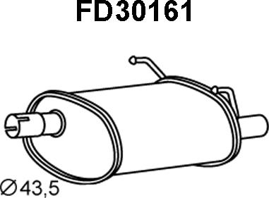Veneporte FD30161 - Izplūdes gāzu trokšņa slāpētājs (pēdējais) autodraugiem.lv