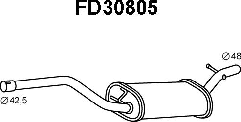 Veneporte FD30805 - Vidējais izpl. gāzu trokšņa slāpētājs autodraugiem.lv