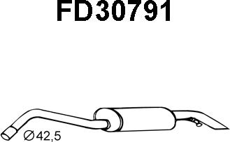 Veneporte FD30791 - Izplūdes gāzu trokšņa slāpētājs (pēdējais) autodraugiem.lv