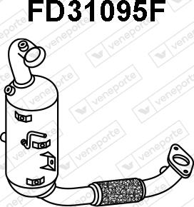 Veneporte FD31095F - Nosēdumu / Daļiņu filtrs, Izplūdes gāzu sistēma autodraugiem.lv