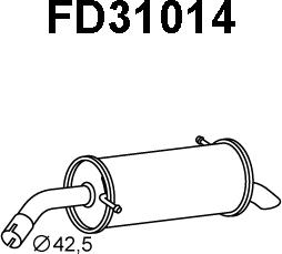 Veneporte FD31014 - Izplūdes gāzu trokšņa slāpētājs (pēdējais) autodraugiem.lv