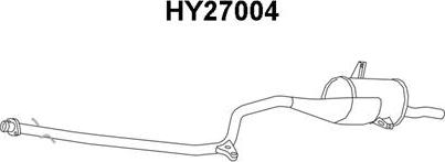 Veneporte HY27004 - Izplūdes gāzu trokšņa slāpētājs (pēdējais) autodraugiem.lv