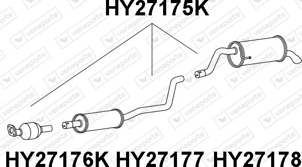 Veneporte HY27175K - Katalizators autodraugiem.lv