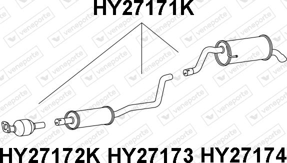 Veneporte HY27171K - Katalizators autodraugiem.lv