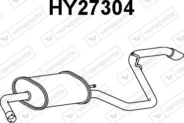 Veneporte HY27304 - Izplūdes gāzu trokšņa slāpētājs (pēdējais) autodraugiem.lv