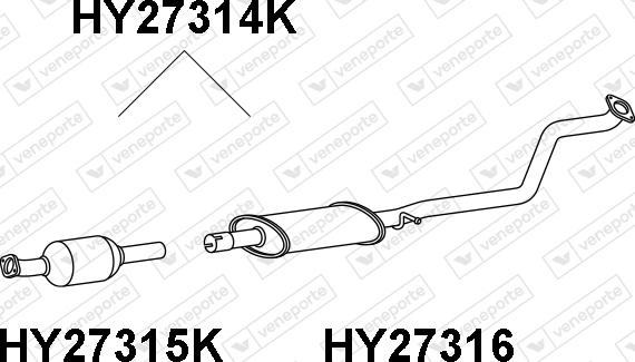 Veneporte HY27314K - Katalizators autodraugiem.lv