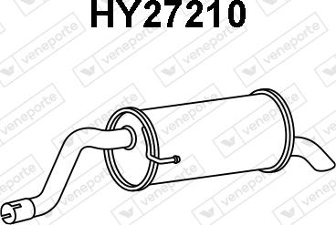 Veneporte HY27210 - Izplūdes gāzu trokšņa slāpētājs (pēdējais) autodraugiem.lv