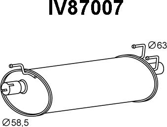 Veneporte IV87007 - Izplūdes gāzu trokšņa slāpētājs (pēdējais) autodraugiem.lv