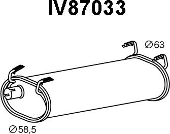 Veneporte IV87033 - Izplūdes gāzu trokšņa slāpētājs (pēdējais) autodraugiem.lv