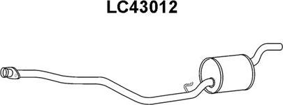Veneporte LC43012 - Vidējais izpl. gāzu trokšņa slāpētājs autodraugiem.lv