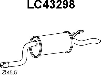 Veneporte LC43298 - Izplūdes gāzu trokšņa slāpētājs (pēdējais) autodraugiem.lv