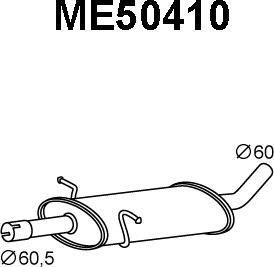 Veneporte ME50410 - Izplūdes gāzu priekšslāpētājs autodraugiem.lv