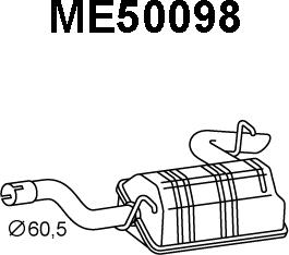 Veneporte ME50098 - Izplūdes gāzu trokšņa slāpētājs (pēdējais) autodraugiem.lv