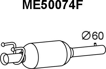 Veneporte ME50074F - Nosēdumu / Daļiņu filtrs, Izplūdes gāzu sistēma autodraugiem.lv
