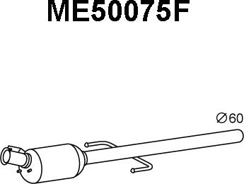 Veneporte ME50075F - Nosēdumu / Daļiņu filtrs, Izplūdes gāzu sistēma autodraugiem.lv
