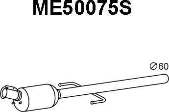 Veneporte ME50075S - Nosēdumu / Daļiņu filtrs, Izplūdes gāzu sistēma autodraugiem.lv