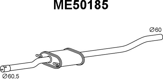 Veneporte ME50185 - Izplūdes gāzu priekšslāpētājs autodraugiem.lv